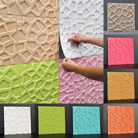 3d Foam Wall Stickers Decorative Adhesive Panels Home Bedroom Decor