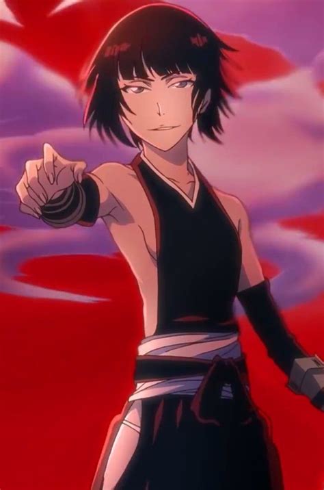 An Anime Character Pointing At Something In The Air With Red Clouds Behind Him And Blue Sky Above