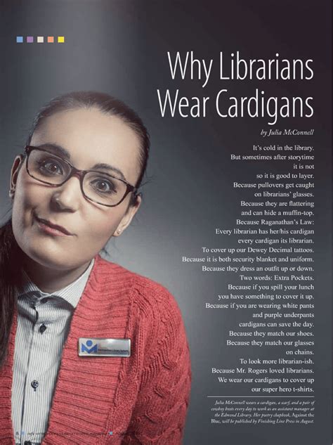 Why Librarians Wear Cardigans By Julia Mcconnell Rlibrarians