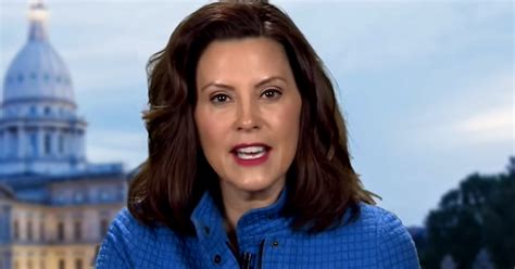 Gretchen whitmer.jpg cropped 39 % horizontally, 41 % vertically using croptool with precise mode. WATCH LIVE: Gretchen Whitmer Speaks Out on Plot to Kidnap Her