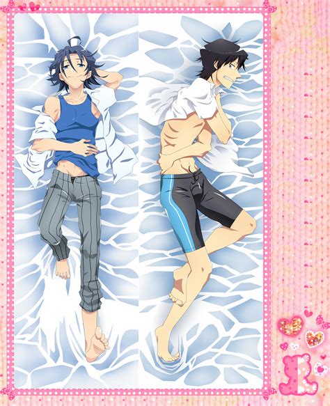 anime cartoon yowamushi pedal double sided bolster hugging pillow case cover pillowcase peach