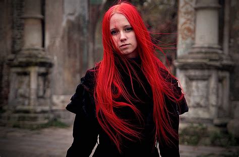 Chica gótica pelirroja modelo gótica rojo cabello Fondo de pantalla HD Peakpx