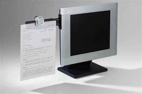 Monitor Mount Paper Document Holder Swing Arm Attach Clip Office Note