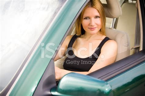 Pretty Woman In The Car Stock Photo Royalty Free FreeImages