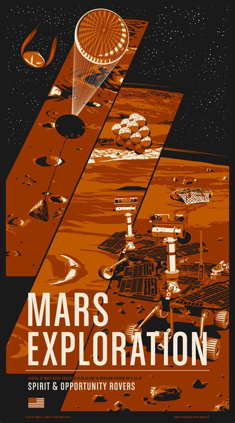 Mer From The Historic Robotic Spacecraft Series Vintage Space Poster