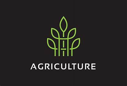 Agriculture Symbol Monogram Vector Emblem Template Illustrations