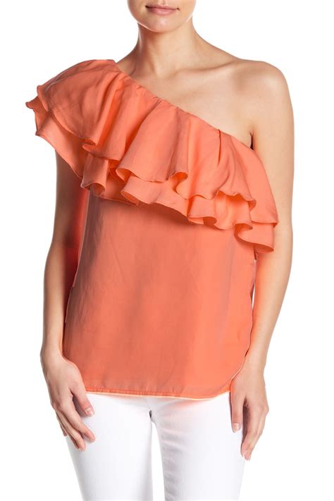 One Shoulder Tiered Ruffle Blouse By Do Be On Nordstromrack Tops