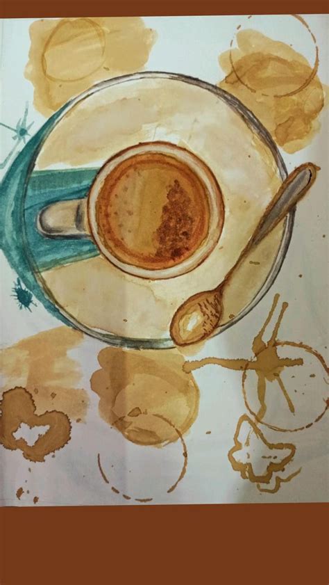 Coffee Mug Painting Made Up Of Coffee In Art Inspiration