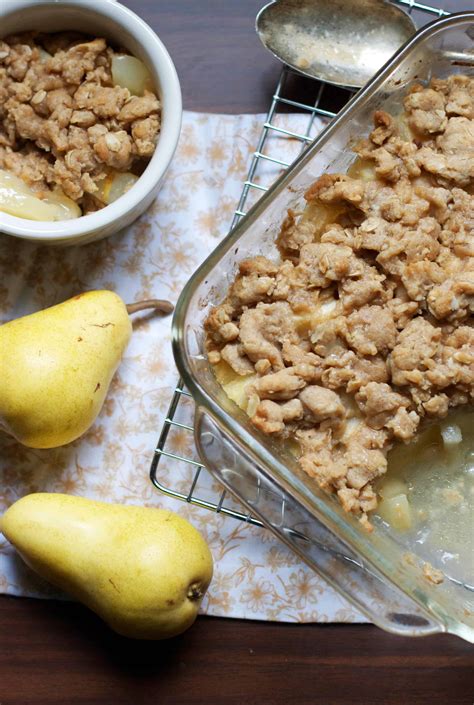Cinnamon Pear Crumble The Baker Chick