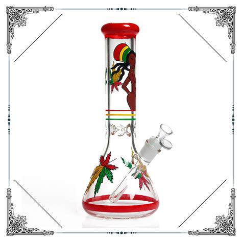 Smoking Glass Bongs 135 Inches Height With Hand Drawing Belle Art
