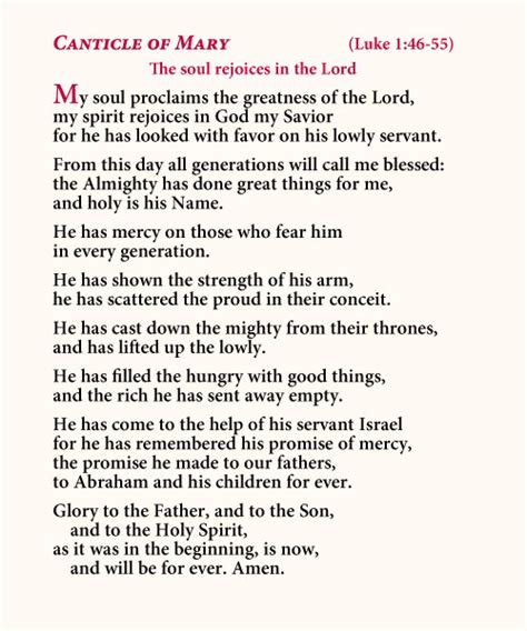 Magnificat Canticle Of Mary