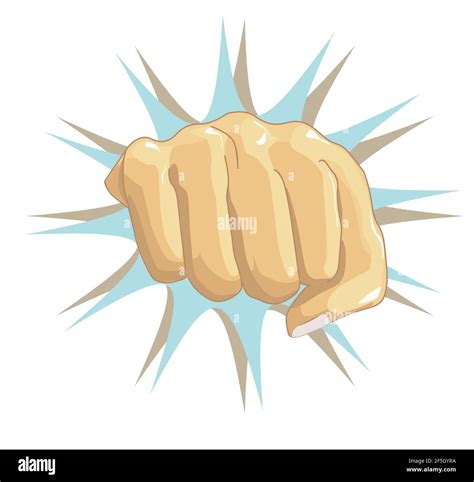 Human Hand Punch Gesture Illustration As Eps 10 File Stock Vector
