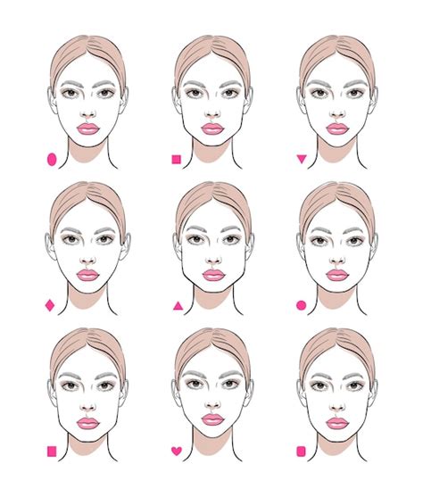 Premium Vector Different Female Face Shapes