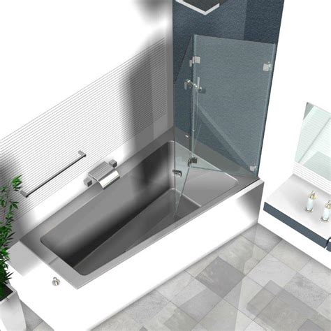 Duschwand / duschabtrennung für badewannen: Duschwand Badewanne, Badewannenaufsätze aus Glas, Glasduschen