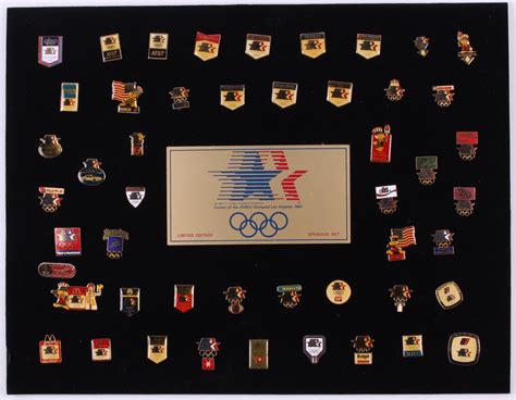 1984 Xxiii Los Angeles Olympics Le Sponsor Set Of 48 Pins And 1 1980 Xxii Moscow Olympics Pin