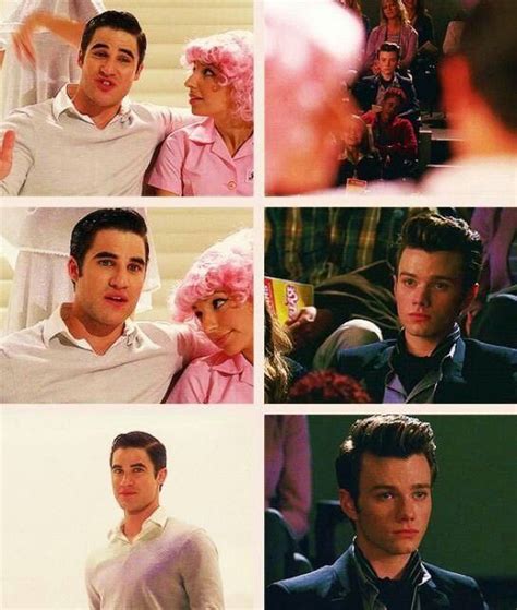 The Way That Look At Each Other Is Magical Chris Colfer Darren Criss Glee Puck Blaine And