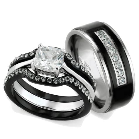Click on the picture for more details. 15 Best Collection of Black Titanium Wedding Bands Sets