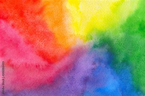 Abstract Multicolor Rainbow Watercolor Textured Background Stock イラスト