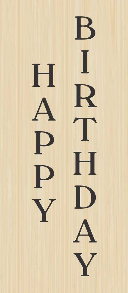 Buy Vertical 2 Line Happy Birthday Rubber Stamp By Drs Designs Made