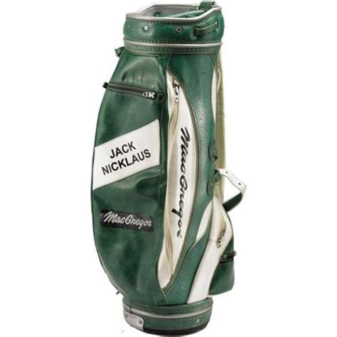 Two patriarchs and two golf legends speaking the same language: 1970's Jack Nicklaus Tournament Used Golf Bag.