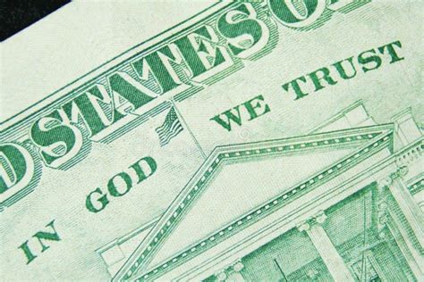 In God We Trust Is On Every Dollar Bill Stock Image Image Of Trust