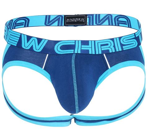 Andrew Christian Jockstrap Show It Retro Pop Comfort Jock 92278 Navy Jockstraps Sous