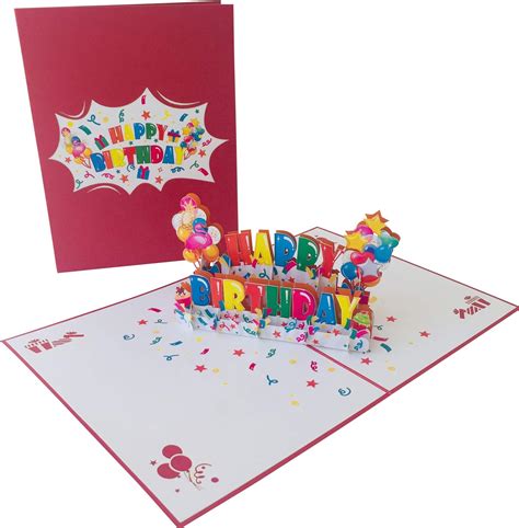 Buy Happy Birthday Pop Up Card By Devine Popup Cards 3d Birthday Card
