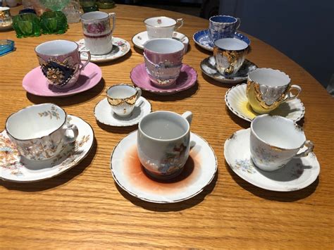 11 Demitasse Cups And Saucers 11 Matching Sets Etsy