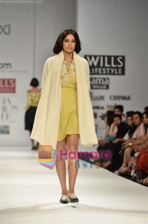 Model Walks The Ramp For Ankur And Priyanka Modi Show On Wills Lifestyle India Fashion Week 2011