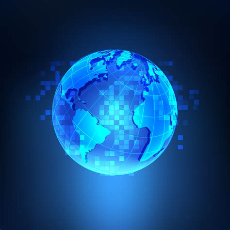 Blue Digital Technology Globe Background Download Free Vectors