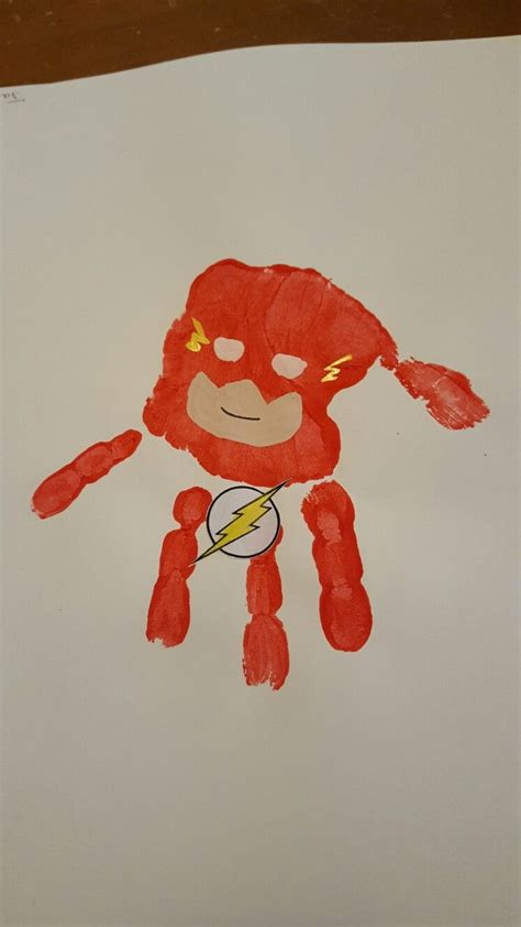 Superhero Flash Handprint Superhero Crafts Toddler Art Handprint Art