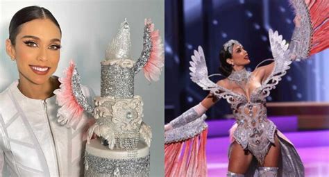 Janick Maceta Instagram Es Sorprendida Con Torta Inspirada En Su Traje Típico Del Miss Universo