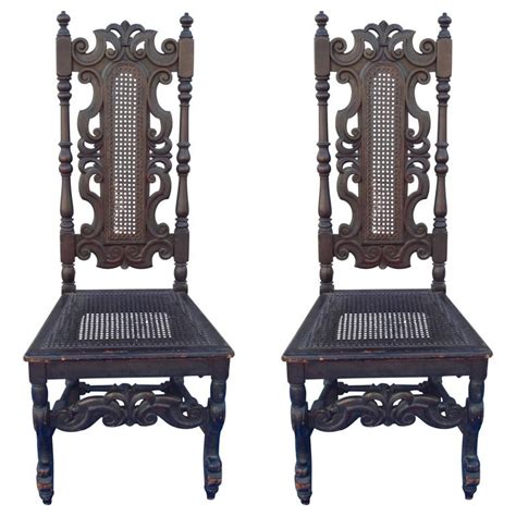 English William And Mary Style Banister Back Hall Chairs Prince Of