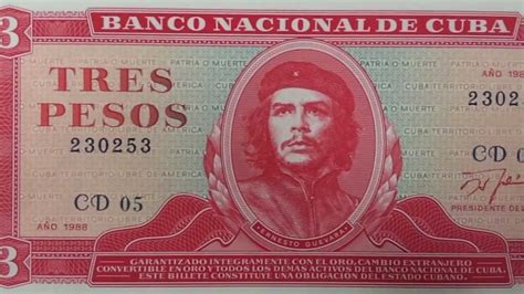 Che Guevara 1988 Cuba 3 Peso Authentic Cuban Money Youtube