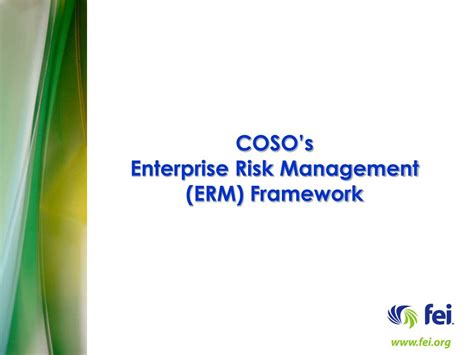 Ppt Cosos Enterprise Risk Management Erm Framework Powerpoint