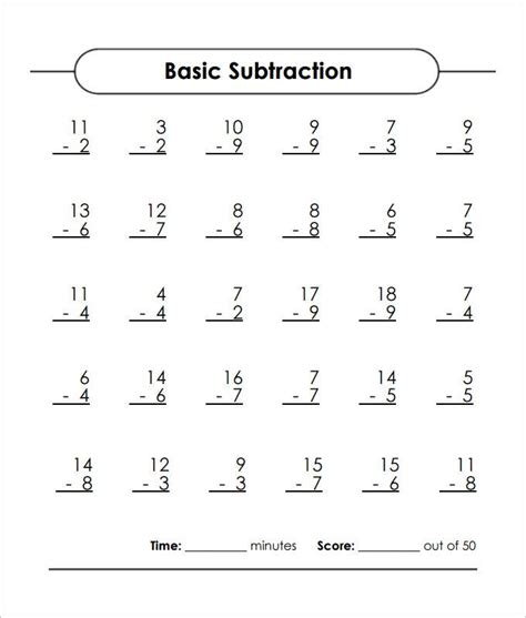 17 Sample Addition And Subtraction Worksheets Free Pdf Documents
