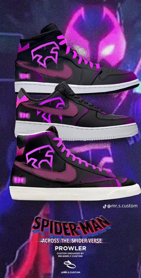 Miles Morales The Prowler Marvel Shoes Custom Jordan Shoes Swag Shoes