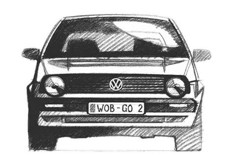1983 vw golf mk2 pencil skt desenhos de carros ilustração de carro volkswagen golf