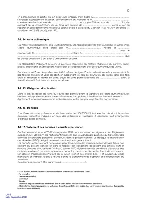 Trame De Compromis De Vente DOC PDF Page Sur