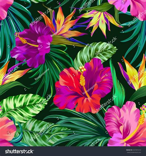 Tropical Art Tropical Flowers Art