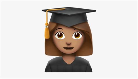 Female Graduate Student Apple Emoji Student Emoji Png Transparent Png