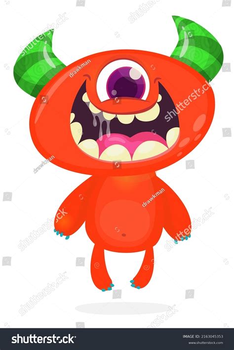 Funny Cartoon Monster Cyclops One Eye Stock Vector Royalty Free