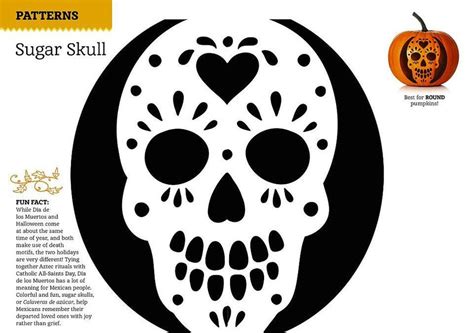 Skeleton Facesugar Skull Pumpkin Stencil Pumpkin Pattern Pumpkin