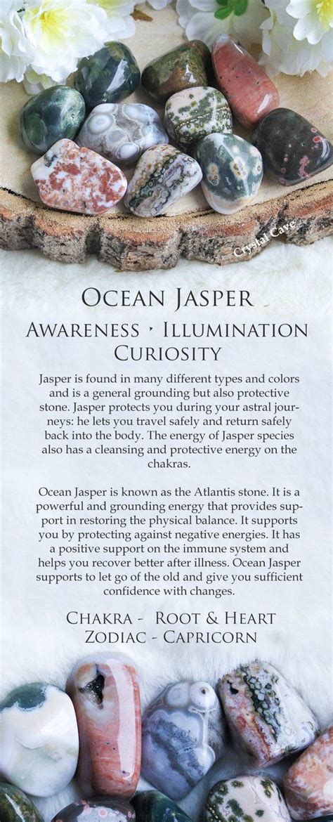 Ocean Jasper Crystal Tumbled Stone Polished Stone Etsy Crystals