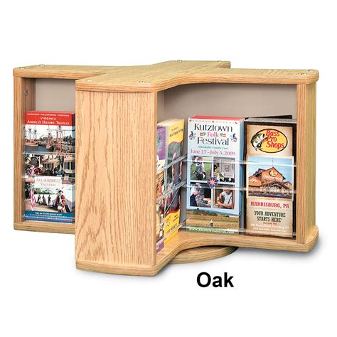 8 pocket rotating countertop literature rack