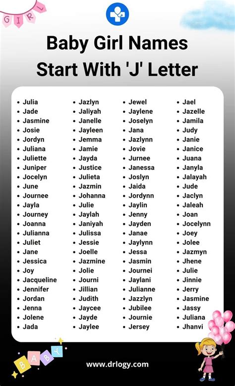 Beautiful Baby Girl Names Starting With The Letter J