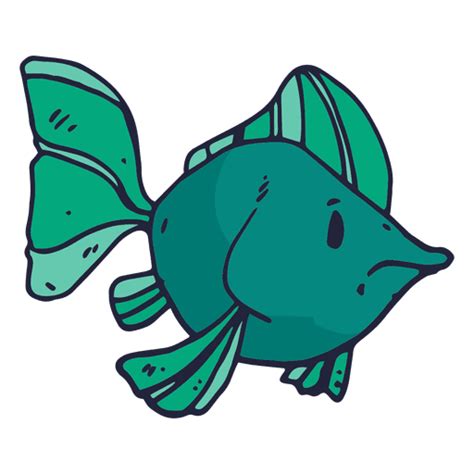 Download Green fish cartoon - Transparent PNG & SVG vector file