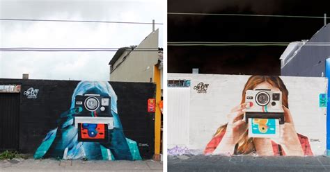 These “negative” Murals Only Reveal Themselves When Colors Are Inverted