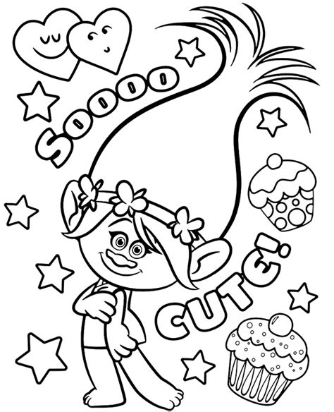 Poppy Troll Coloring Pages To Print Coloring Pages