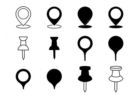 Premium Vector Set Of Map Pin Icons Modern Map Markers Location Pin